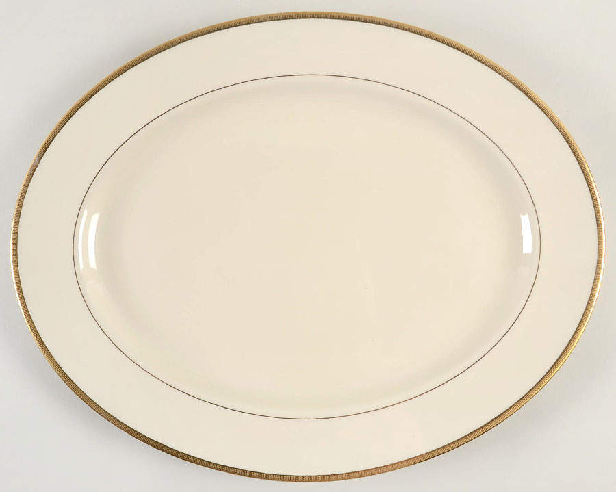 Tuxedo (Gold Backstamp) 16" 99 Shape Oval Serving Platter by Lenox-1
