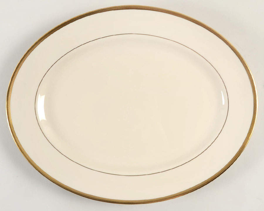 Tuxedo (Gold Backstamp) 13" 99 Shape Oval Serving Platter by Lenox-1