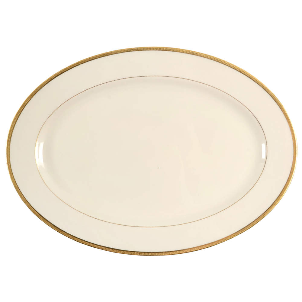 Tuxedo (Gold Backstamp) 16" Oval Serving Platter by Lenox-1