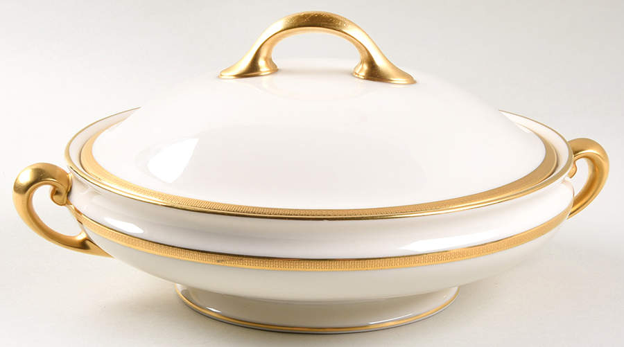 Tuxedo (Gold Backstamp) Round Covered Vegetable by Lenox-1
