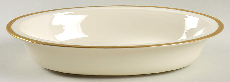 Tuxedo (Gold Backstamp) 9" Oval Vegetable Bowl by Lenox-1