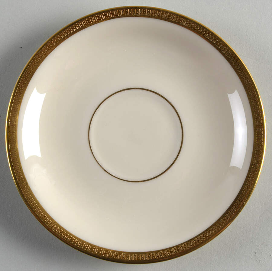 Tuxedo (Gold Backstamp) Saucer for Footed Cup by Lenox-1