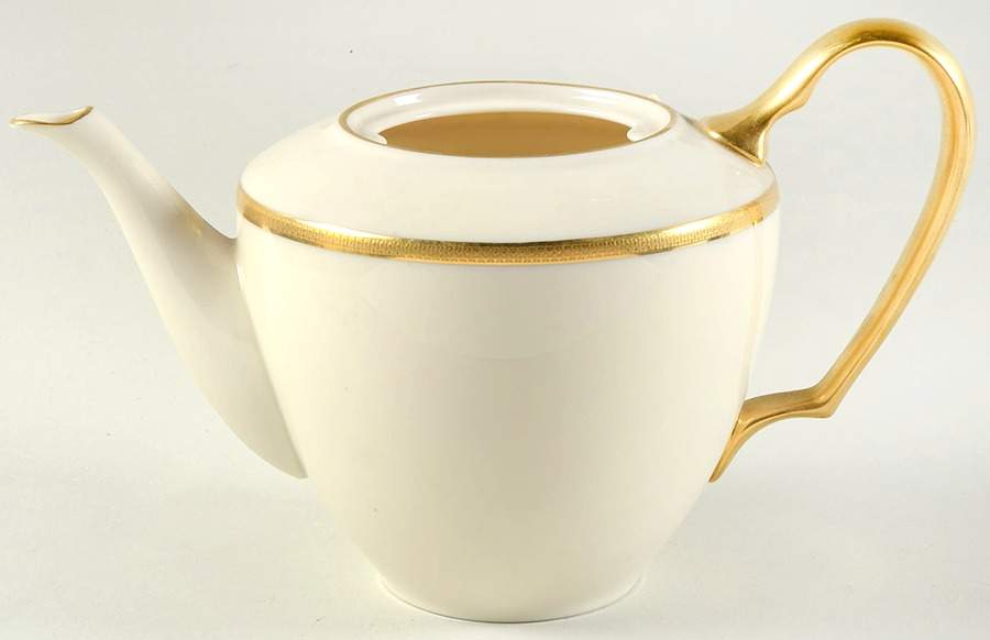 Tuxedo (Gold Backstamp) Teapot No Lid by Lenox-1