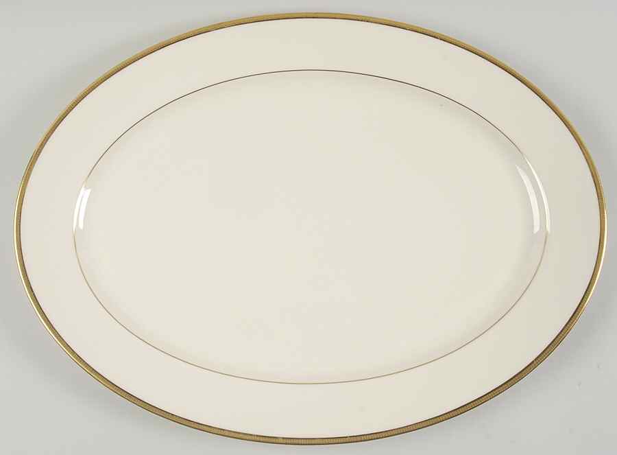 Tuxedo (Gold Backstamp) 17" Oval Serving Platter by Lenox-1