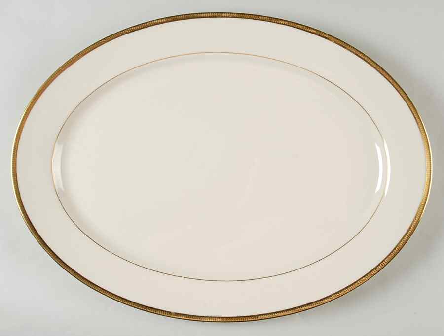 Tuxedo (Gold Backstamp) 17" Oval Serving Platter by Lenox-1