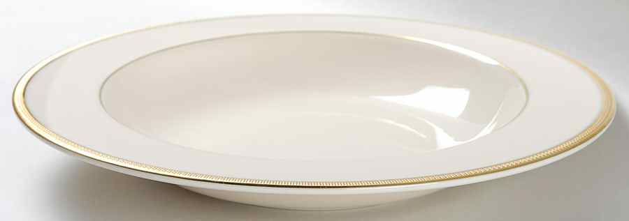 Tuxedo (Gold Backstamp) Large Rim Soup Bowl by Lenox-1