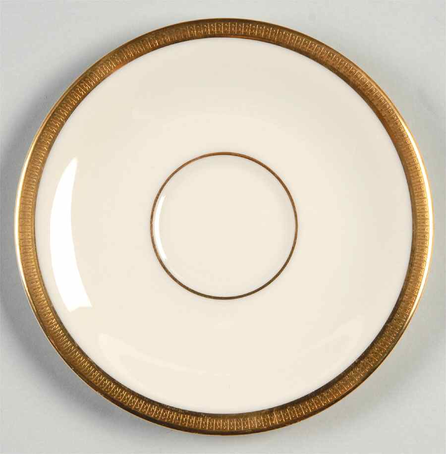 Tuxedo (Gold Backstamp) Saucer for Flat Demitasse Cup by Lenox-1