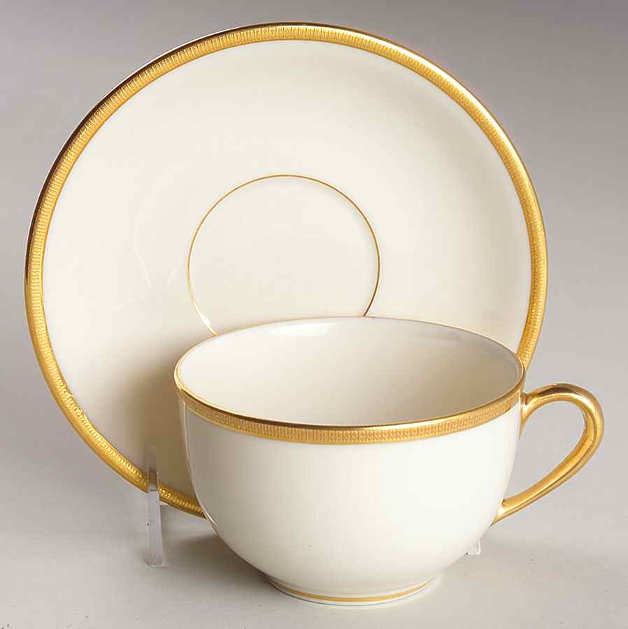 Tuxedo (Gold Backstamp) Oversized Cup & Saucer Set by Lenox-1