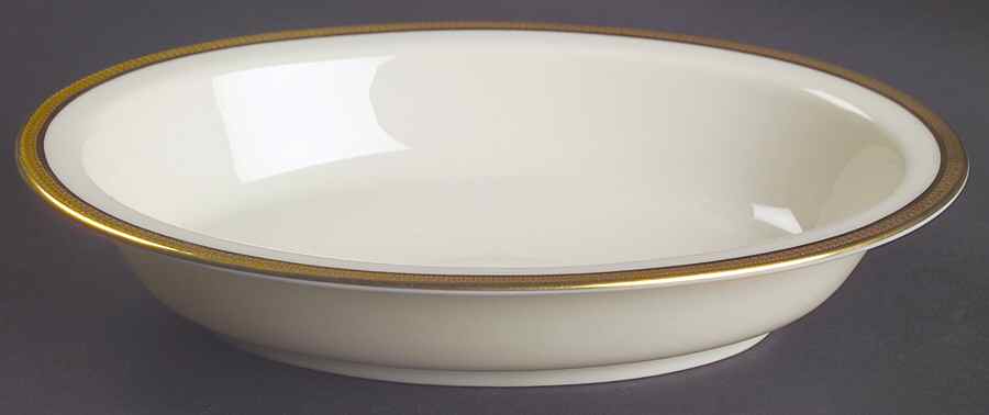 Tuxedo (Gold Backstamp) 8" Oval Vegetable Bowl by Lenox-1