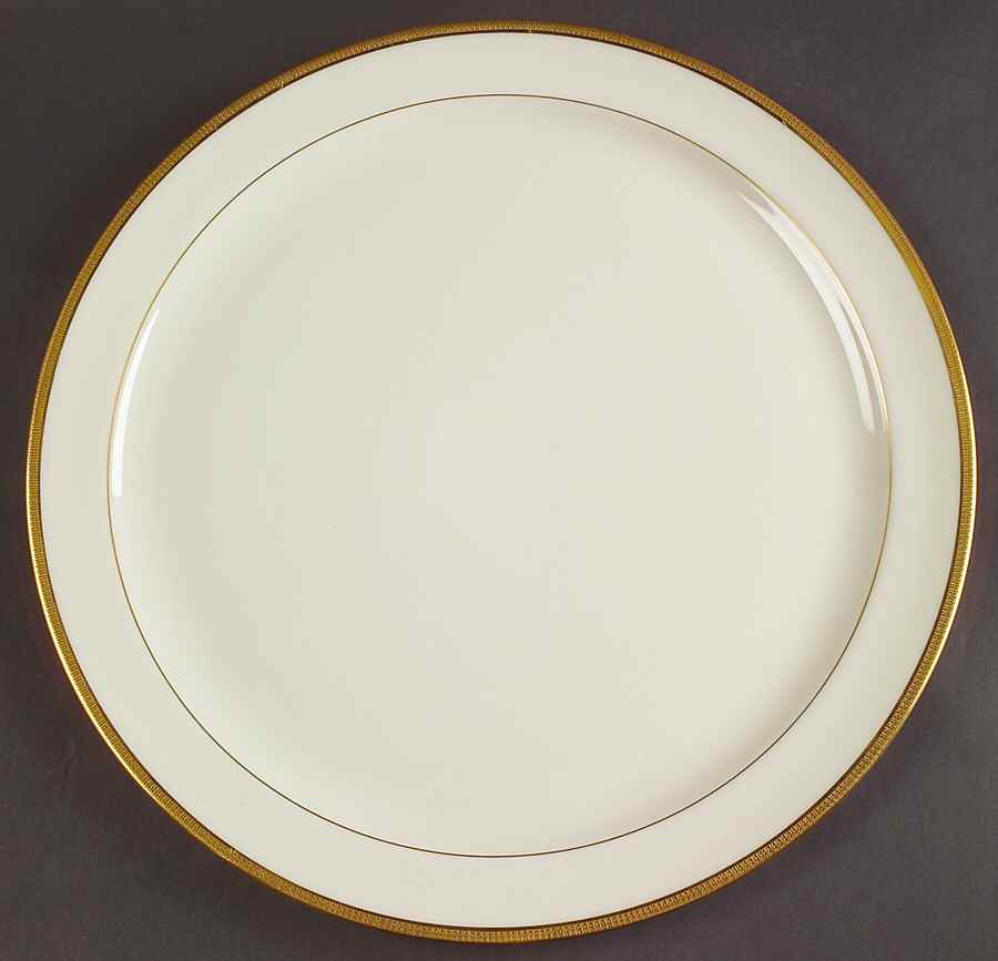 Tuxedo (Gold Backstamp) 12" Chop Plate (Round Platter) by Lenox-1