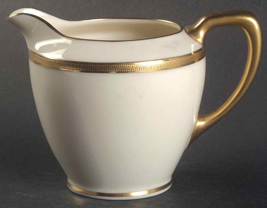 Tuxedo (Gold Backstamp) Shape 1963  Creamer by Lenox-1