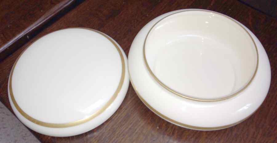 Tuxedo (Gold Backstamp) 6" Round Bon Bon & Lid by Lenox-1
