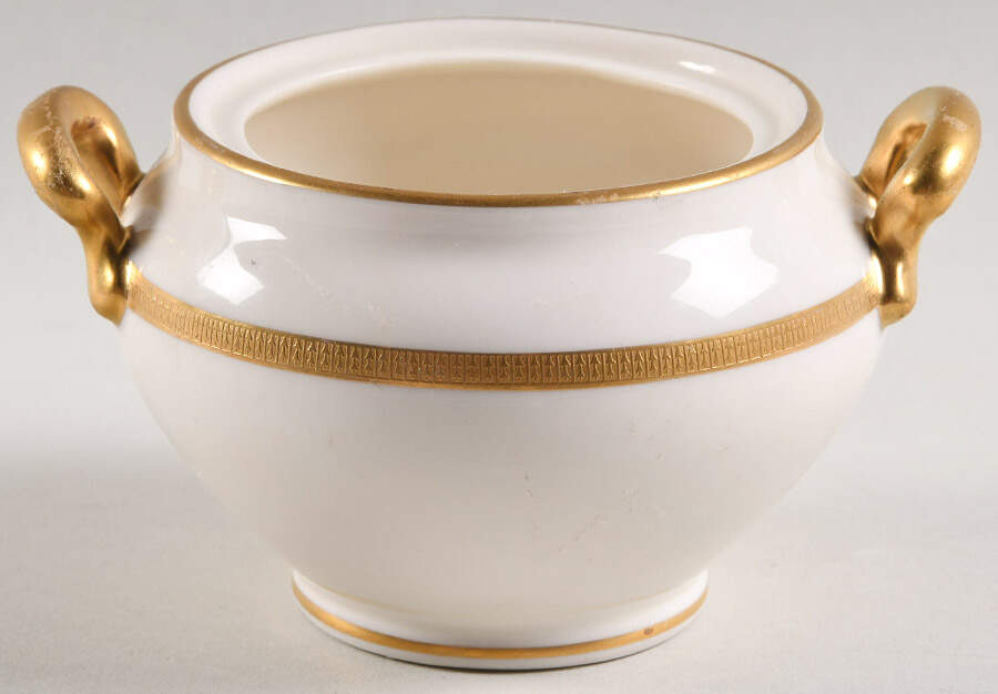 Tuxedo (Green Backstamp) Sugar Bowl No Lid by Lenox-1