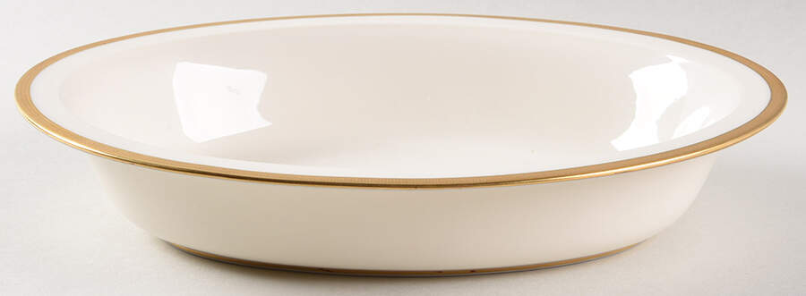 Tuxedo (Green Backstamp) 10" Oval Vegetable Bowl by Lenox-1