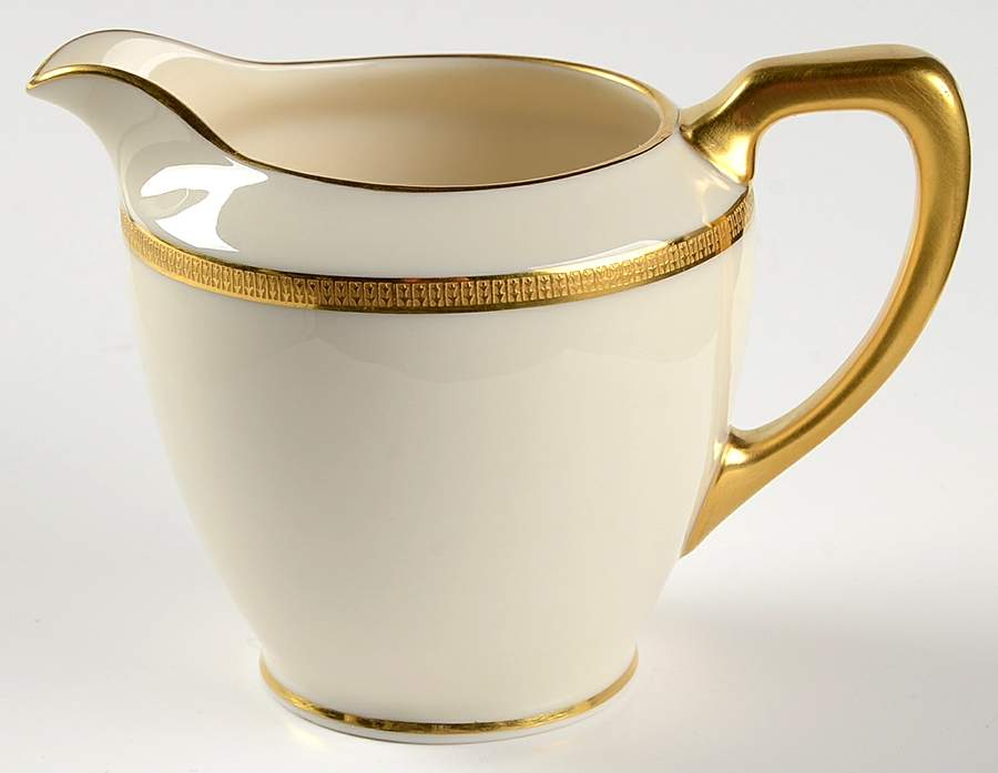 Tuxedo (Green Backstamp) Shape 1963  Creamer by Lenox-1