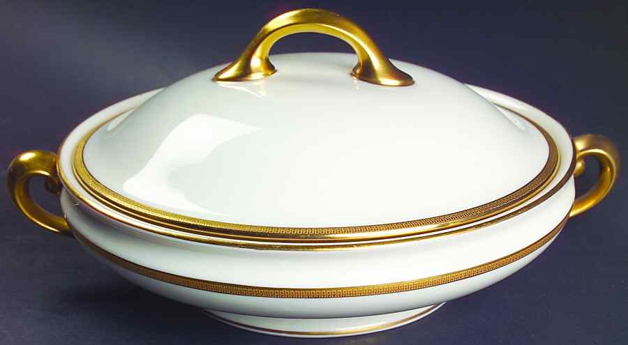 Tuxedo (Green Backstamp) Round Covered Vegetable by Lenox-1