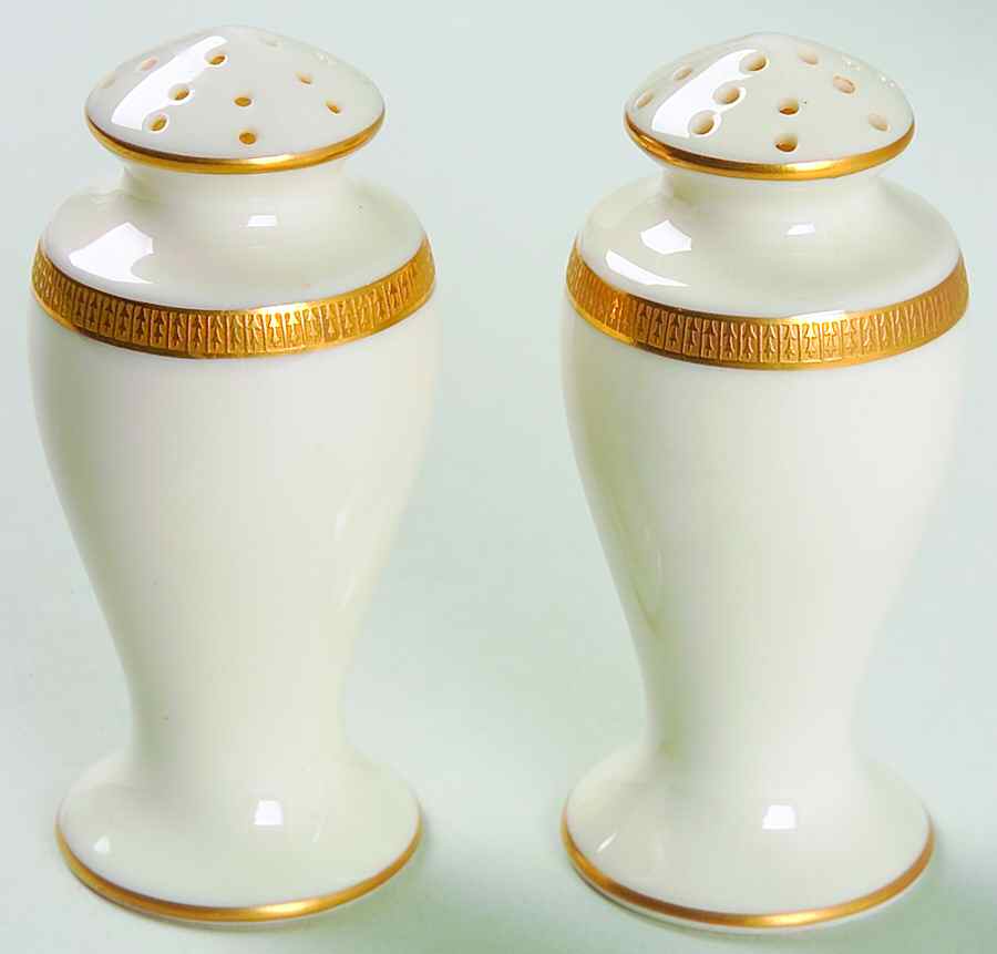 Tuxedo (Green Backstamp) Salt & Pepper Set by Lenox-1