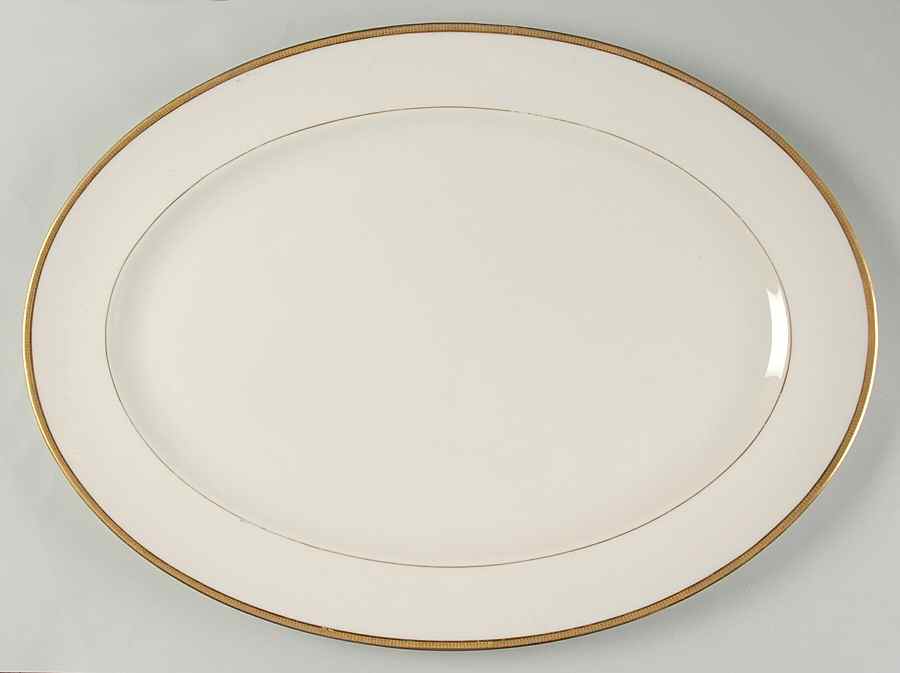 Tuxedo (Green Backstamp) 18" Oval Serving Platter by Lenox-1