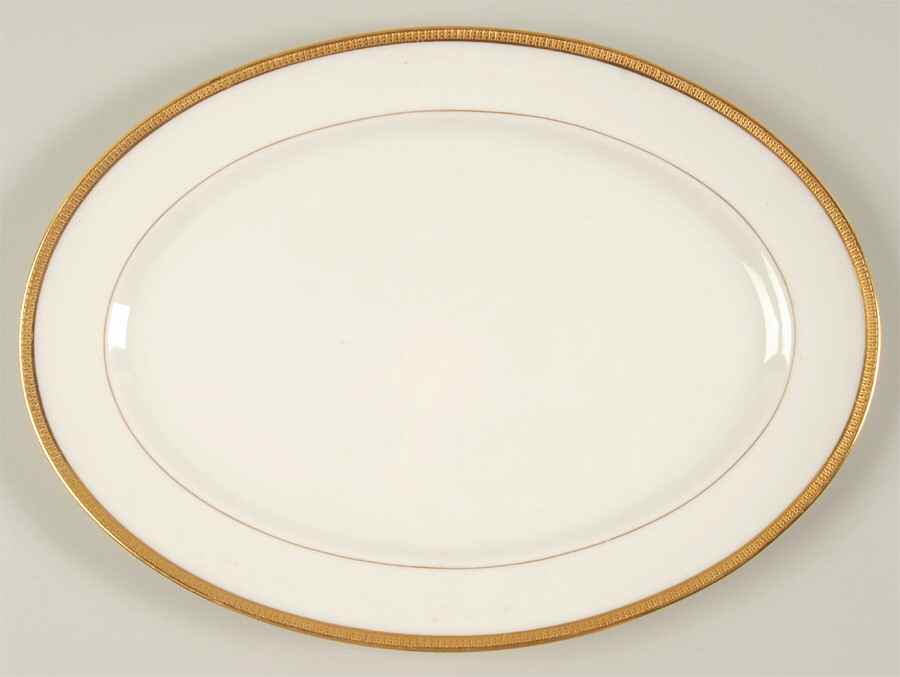 Tuxedo (Green Backstamp) 11" Oval Serving Platter by Lenox-1