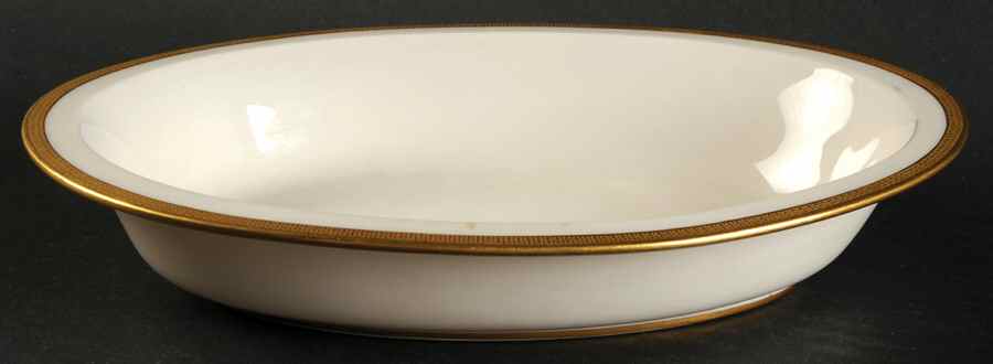 Tuxedo (Green Backstamp) 8" Oval Vegetable Bowl by Lenox-1