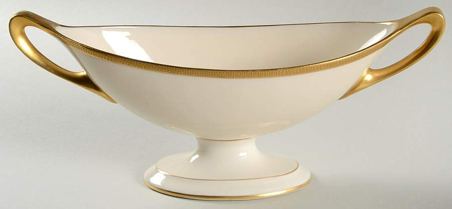 Tuxedo (Green Backstamp) Oval Compote (Height X Length) by Lenox-1