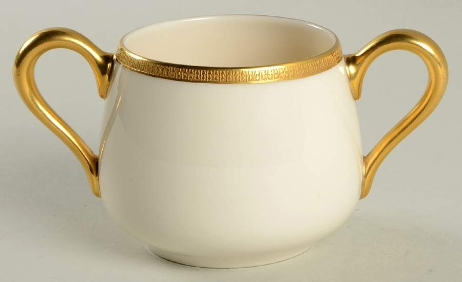 Tuxedo (Green Backstamp) Mini Open Sugar Bowl by Lenox-1