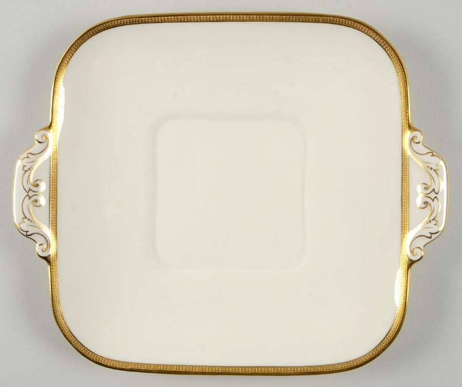 Tuxedo (Green Backstamp) Square Handled Cake Plate by Lenox-1