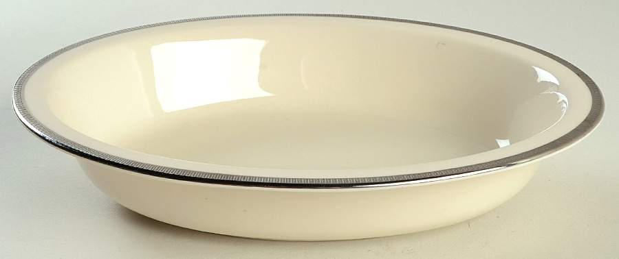 Tuxedo Platinum (Newer, Presidential Shape) 9" Oval Vegetable Bowl by Lenox-1