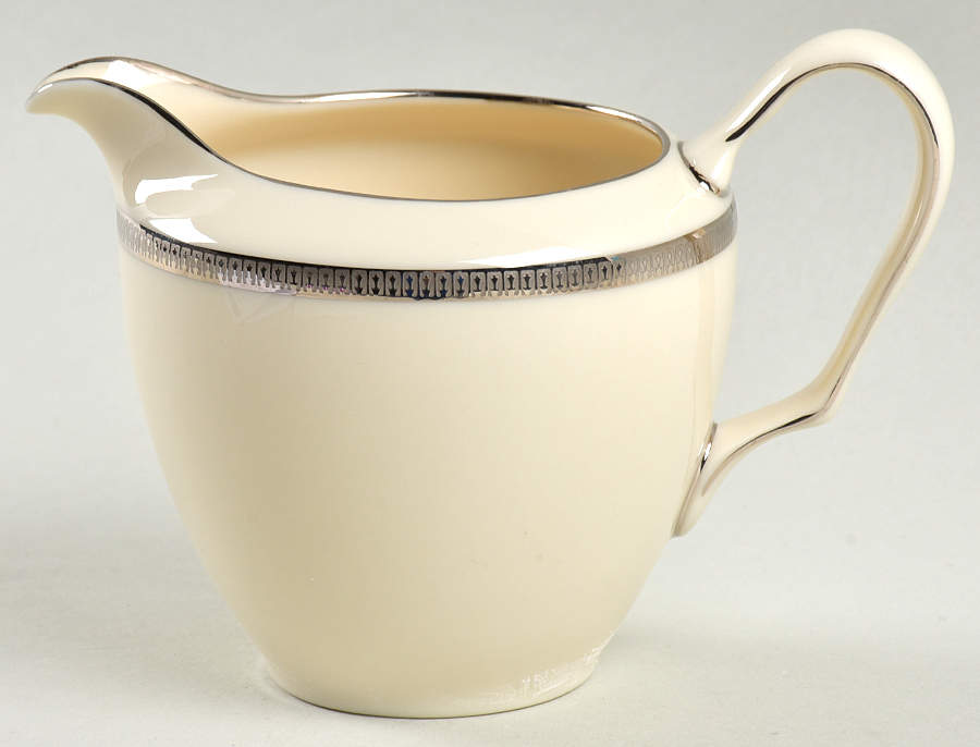 Tuxedo Platinum (Newer, Presidential Shape) Creamer by Lenox-1