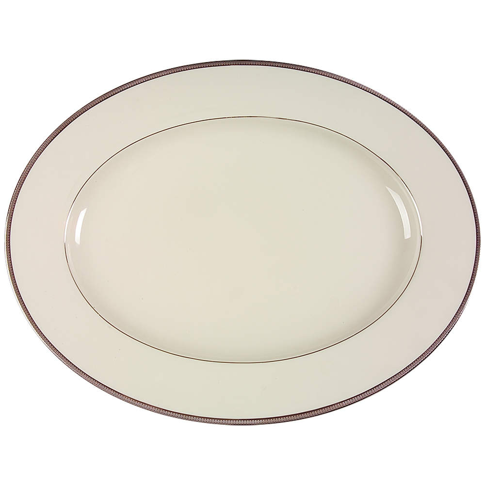 Tuxedo Platinum (Newer, Presidential Shape) 16" 99 Shape Oval Serving Platter by Lenox-1