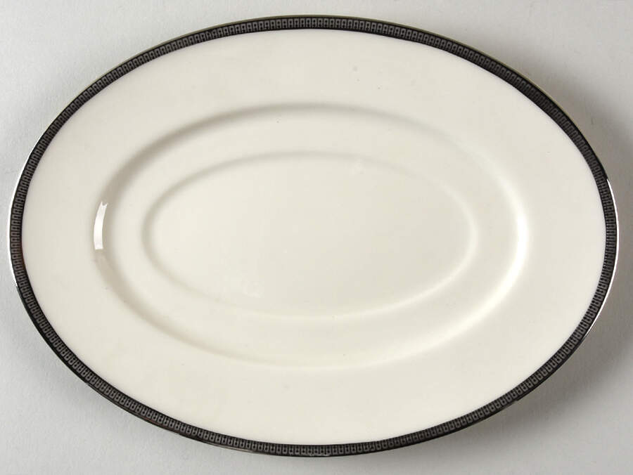 Tuxedo Platinum (Newer, Presidential Shape) Underplate for 1999 Shape Gravy Boat by Lenox-1