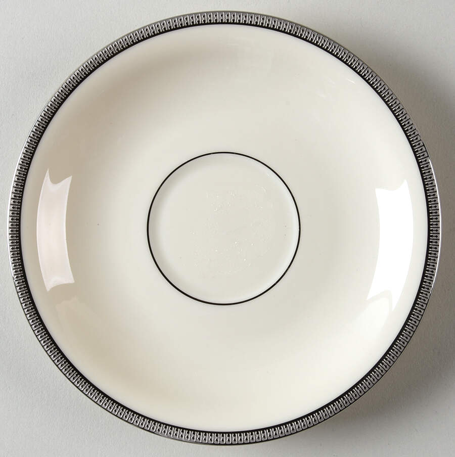 Tuxedo Platinum (Newer, Presidential Shape) Saucer by Lenox-1