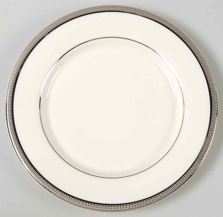 Tuxedo Platinum (Newer, Presidential Shape) Tidbit Plate by Lenox-1