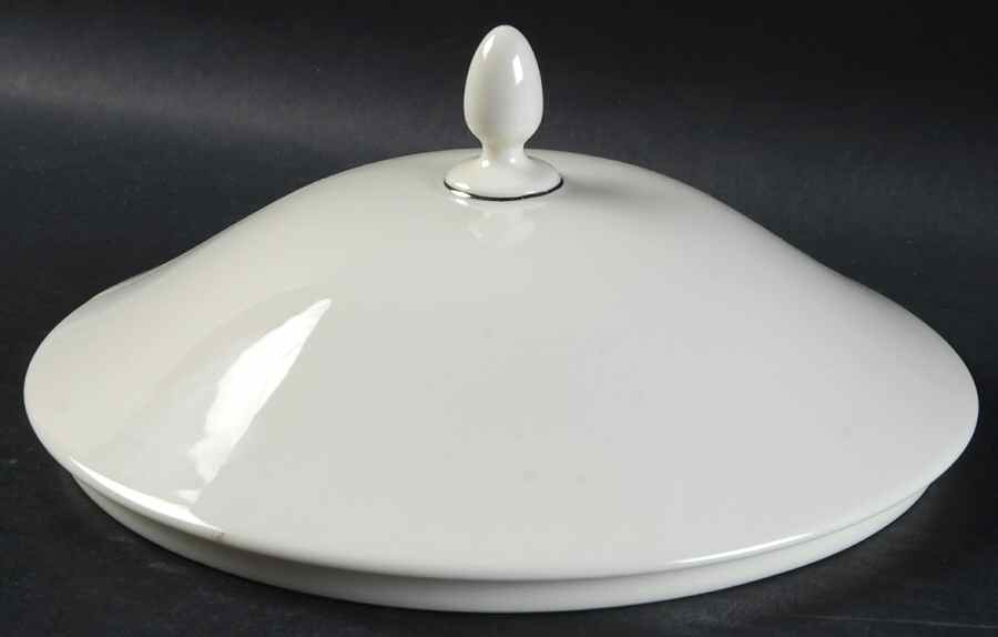 Tuxedo Platinum (Newer, Presidential Shape) Lid for 1999 Shape Round Vegetable by Lenox-1
