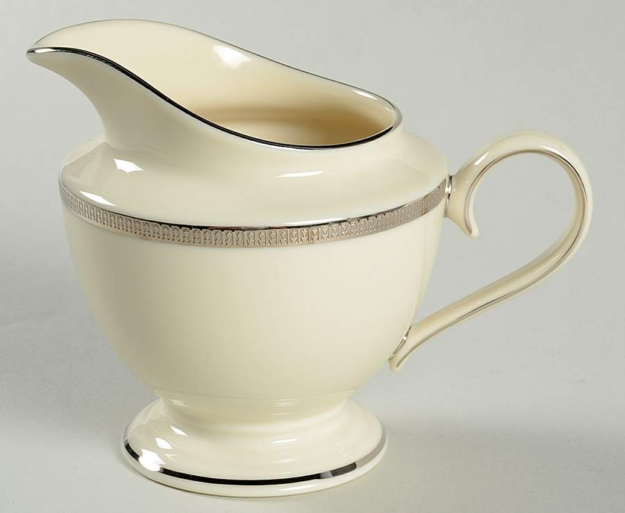 Tuxedo Platinum (Newer, Presidential Shape) 1999 Shape Creamer by Lenox-1