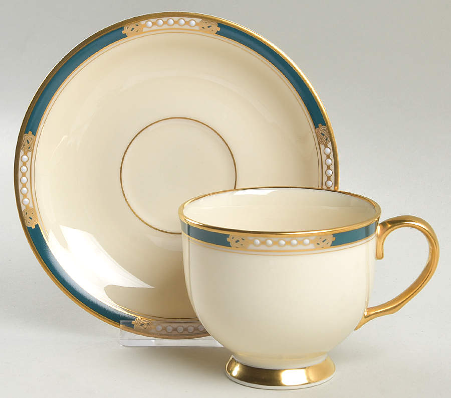 Union Footed Cup & Saucer Set by Lenox-1