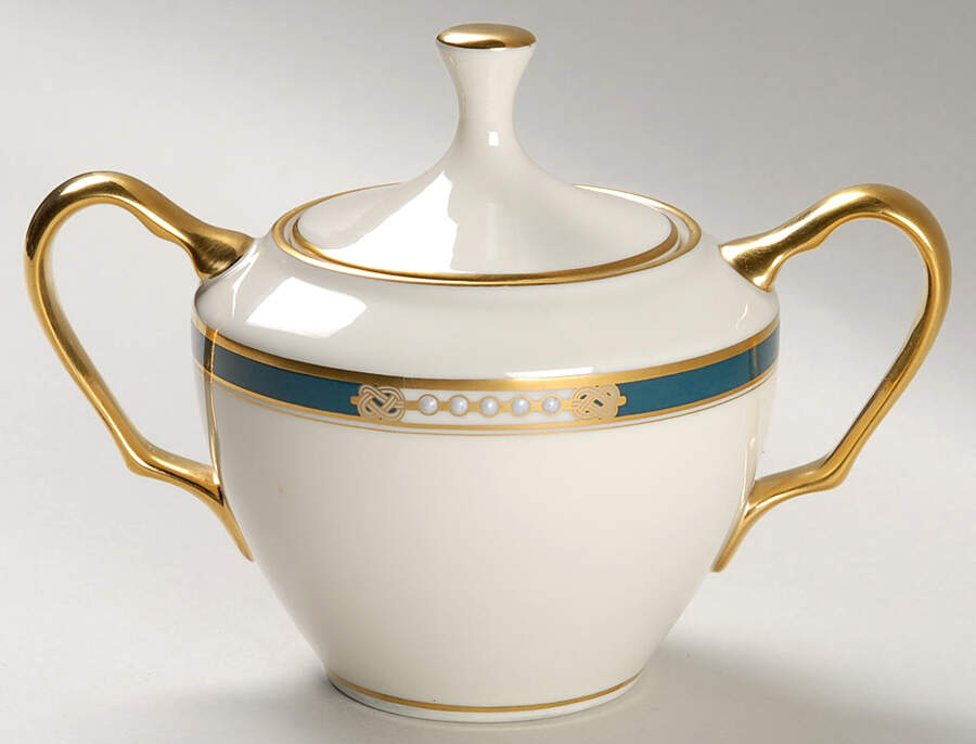 Union Sugar Bowl & Lid by Lenox-1