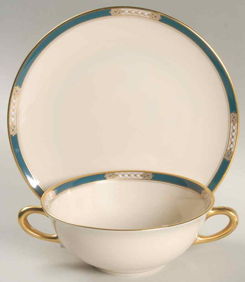 Union Flat Cream Soup Bowl & Saucer Set by Lenox-1