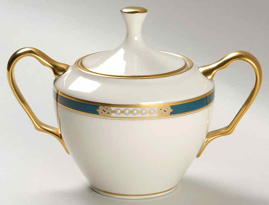 Union Sugar Bowl & Lid by Lenox-1