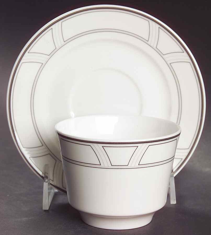 Uptown Flat Bouillon Cup & Saucer by Lenox-1