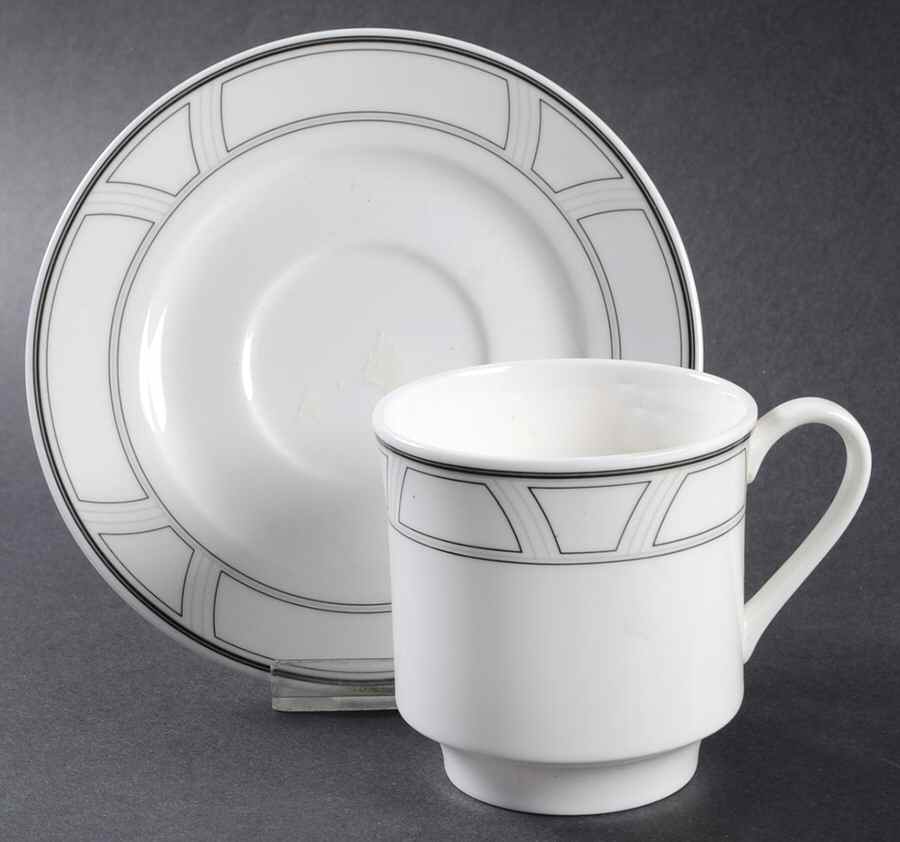 Uptown Flat Cup & Saucer Set by Lenox-1