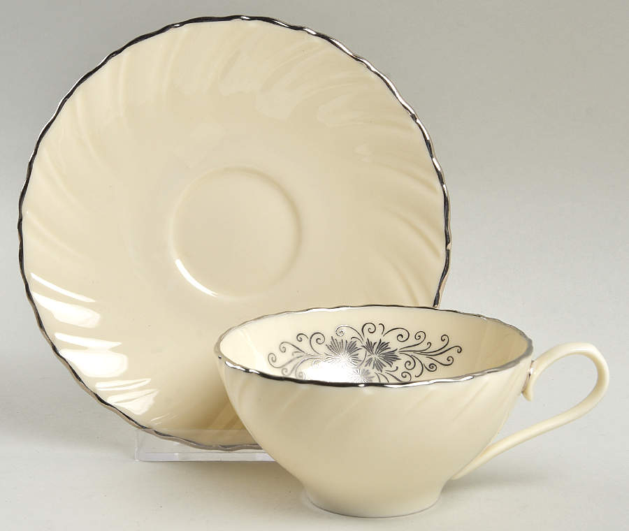Valera Flat Cup & Saucer Set by Lenox-1
