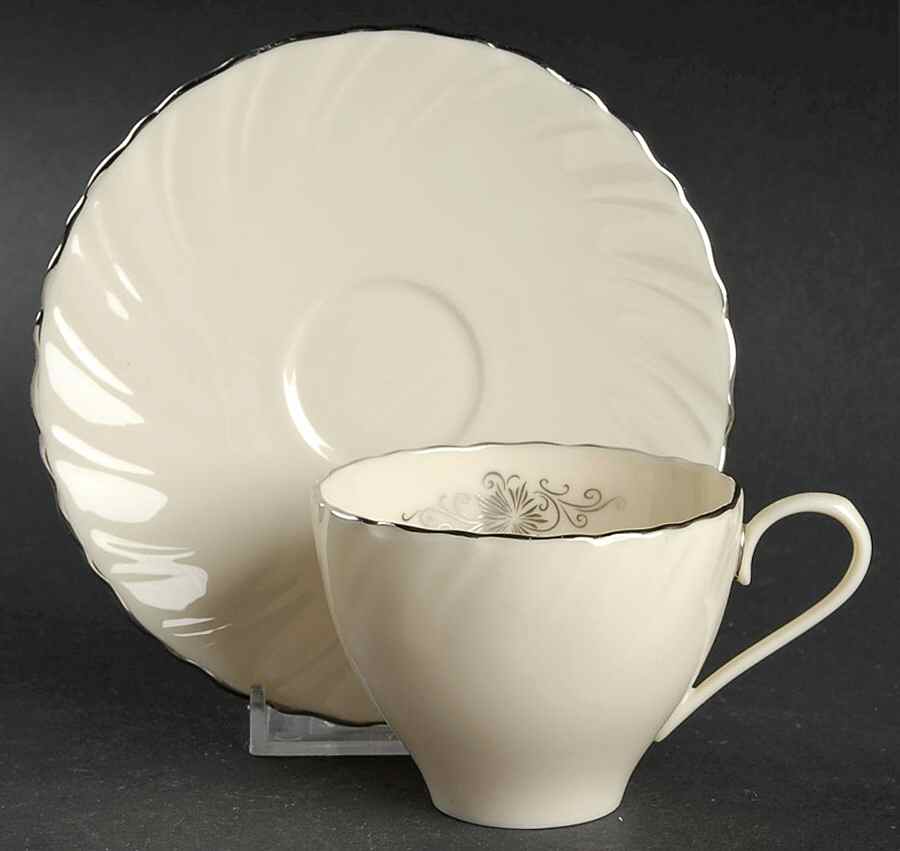 Valera Flat Demitasse Cup & Saucer Set by Lenox-1