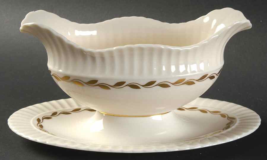 Vassar Gravy Boat with Attached Underplate by Lenox-1