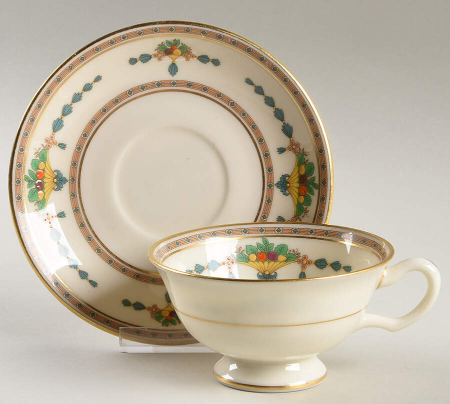 Vendome Footed Cup & Saucer Set by Lenox-1