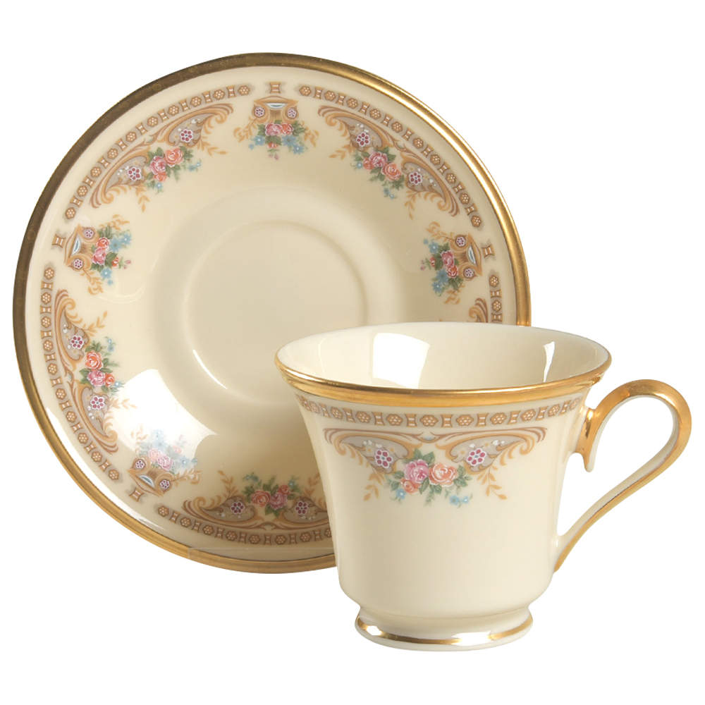Versailles Footed Cup & Saucer Set by Lenox-1