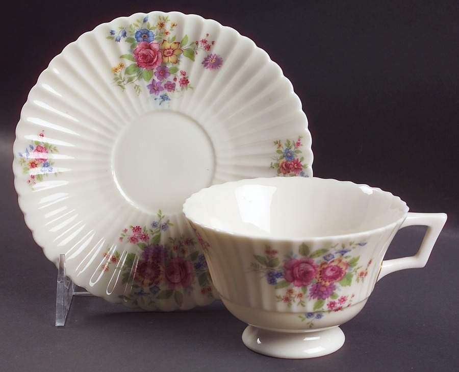 Victoria Footed Cup & Saucer Set by Lenox-1
