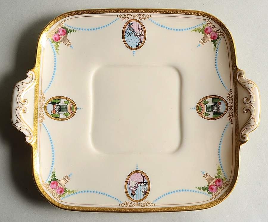 Virginian (Scalloped) Square Handled Cake Plate by Lenox-1