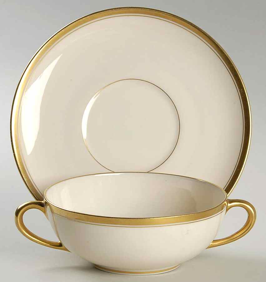 The Vondel Flat Cream Soup Bowl & Saucer Set by Lenox-1