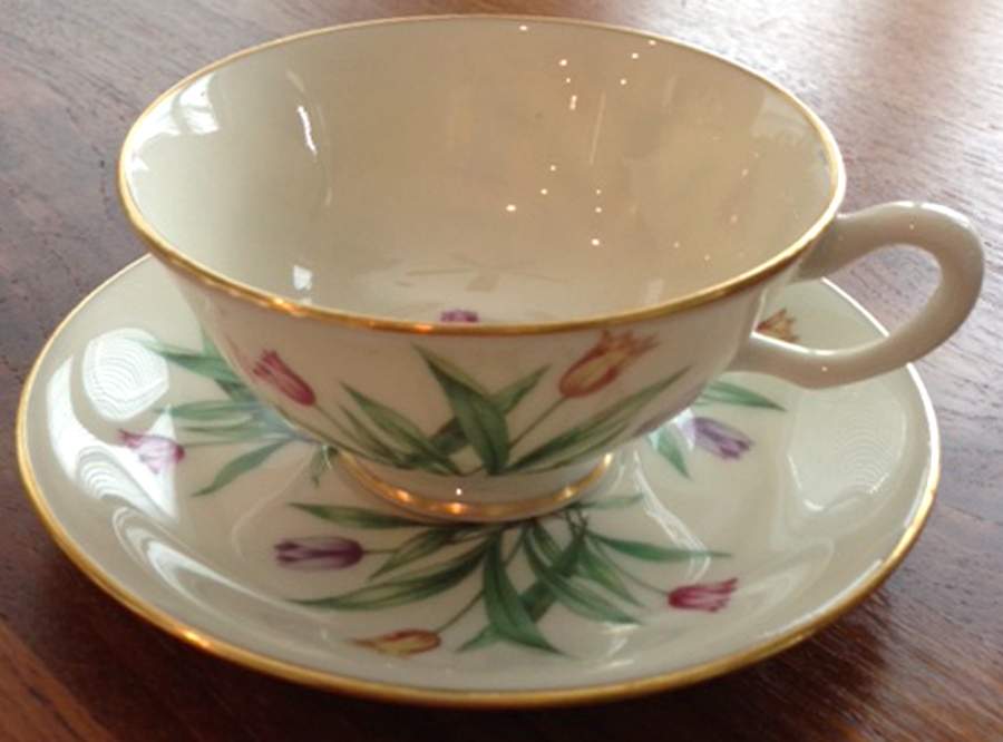 W303 Footed Cup & Saucer Set by Lenox-1